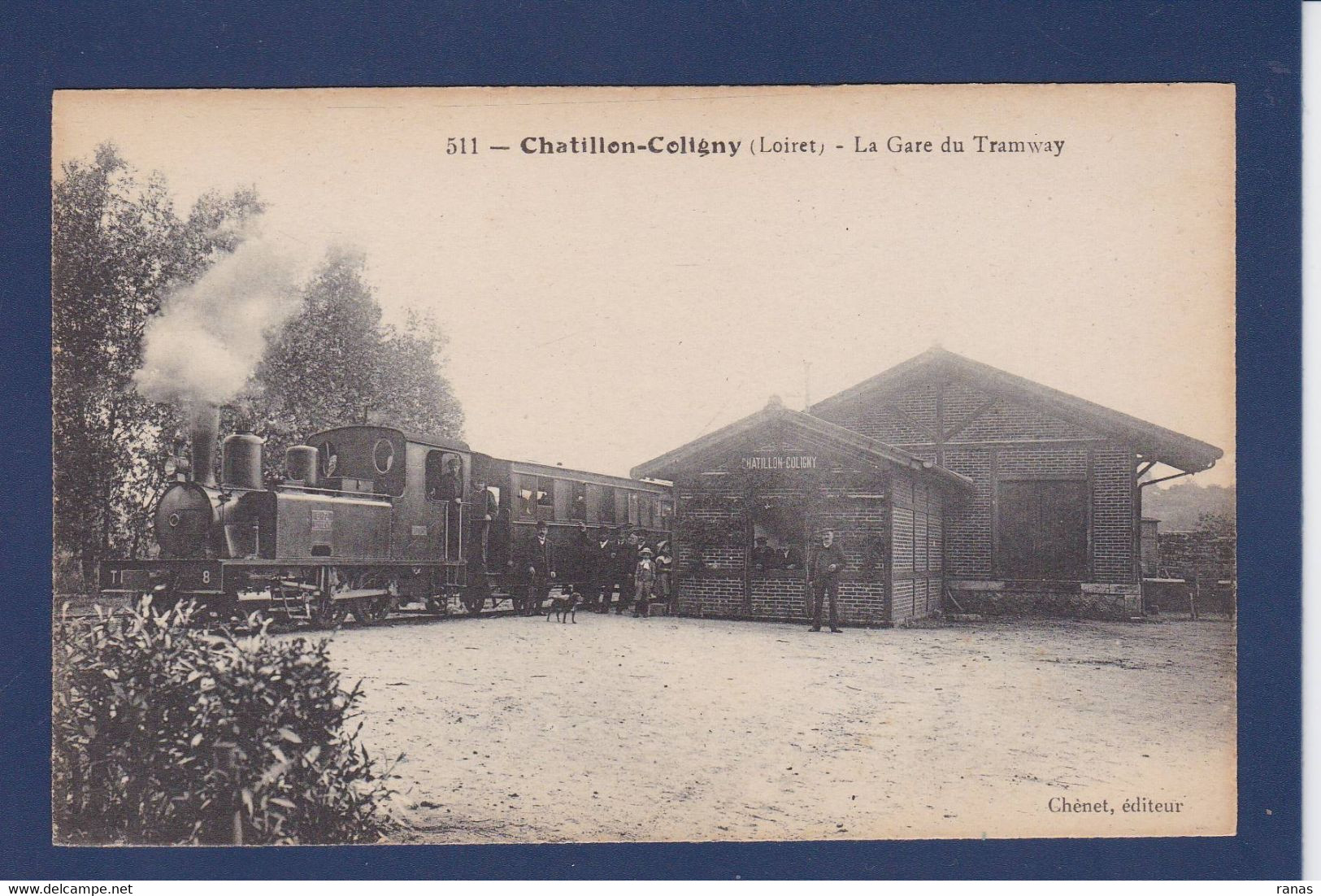 CPA [45] Loiret > Chatillon Coligny Train Gare Chemin De Fer Tramway Non Circulé - Chatillon Coligny