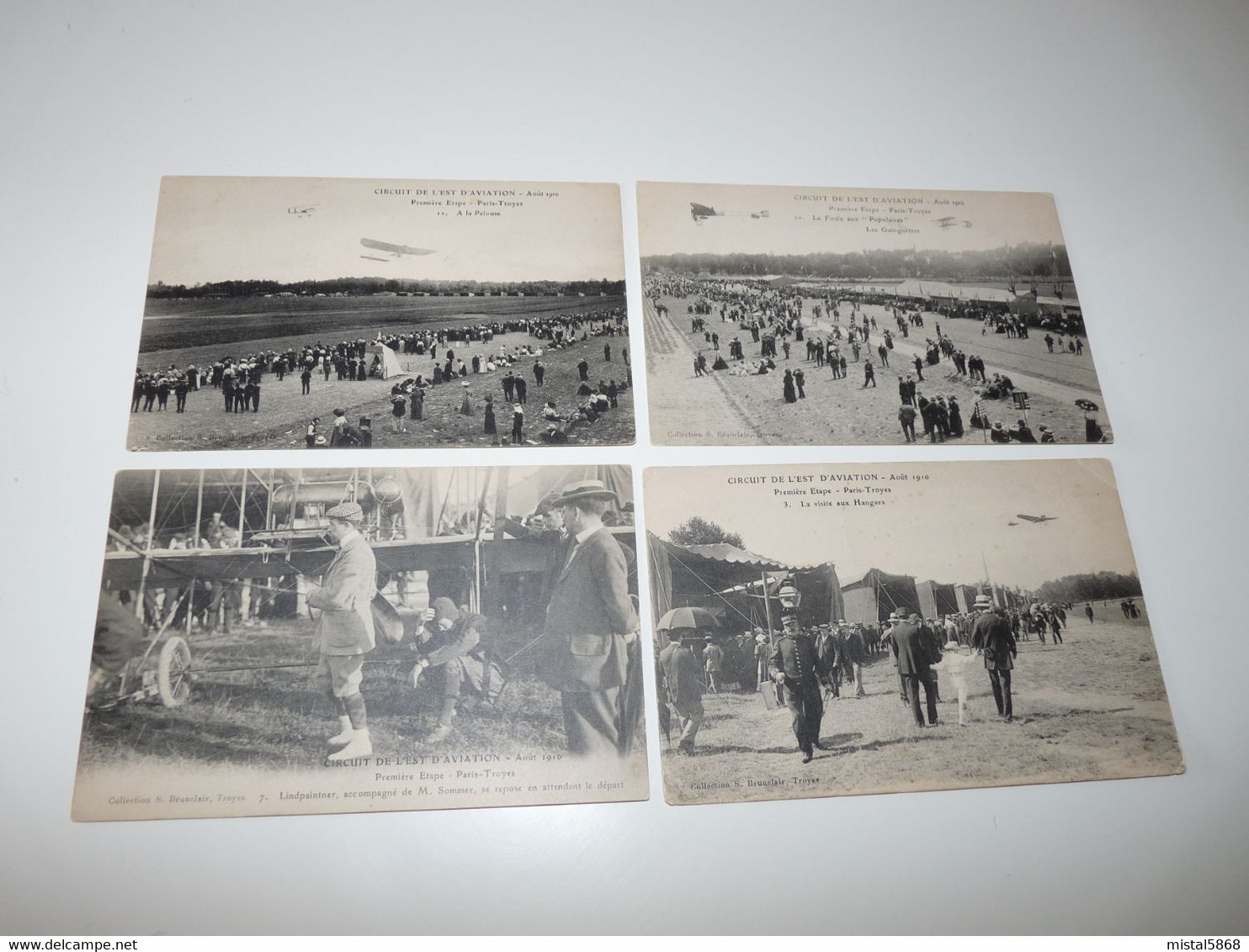 10 AUBE TROYES LOT 4 CPA SERIE CIRCUIT DE L'EST D'AVIATION AOUT 1910 - Troyes