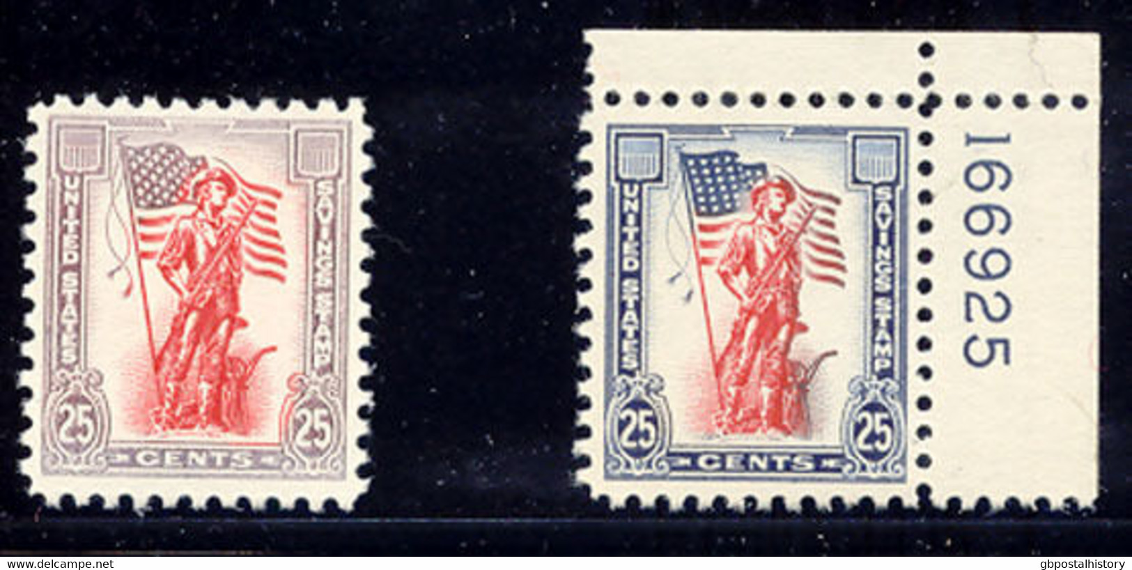 USA 1961 25 C. Savings Stamp, 50 Star Flag, U/M, Not Listed Major VARIETY - Errors, Freaks & Oddities (EFOs)