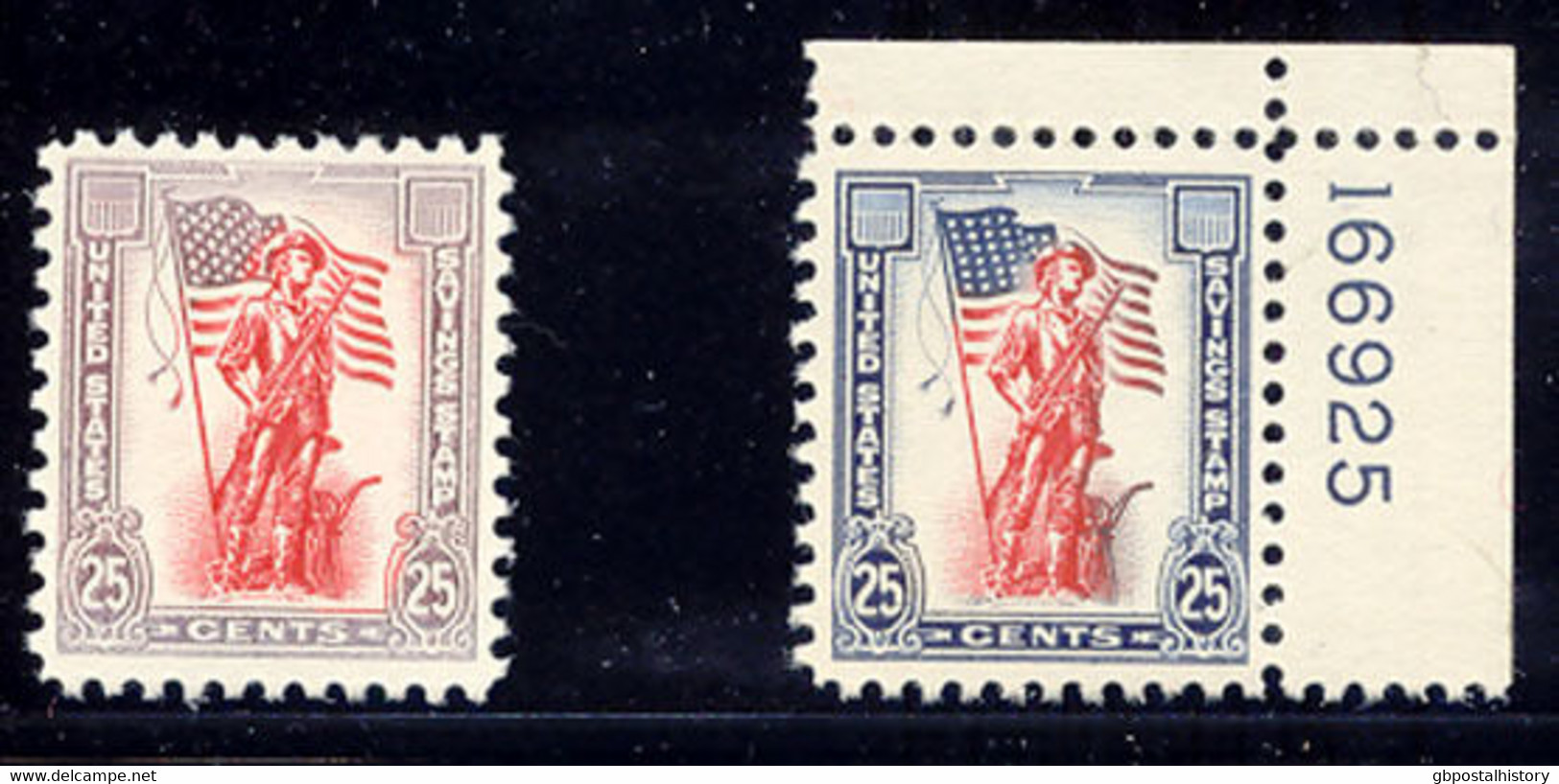 USA 1961 25 C. Savings Stamp, 50 Star Flag, U/M, Not Listed Major VARIETY - Variétés, Erreurs & Curiosités