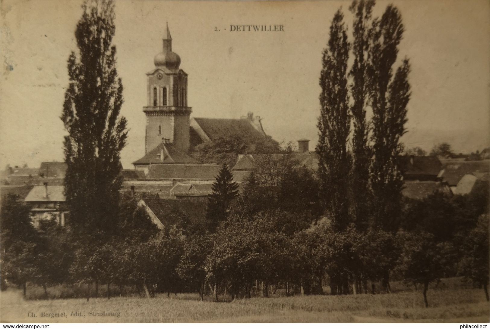 Dettwiller (67) Vue Eglise 1920 - Other & Unclassified
