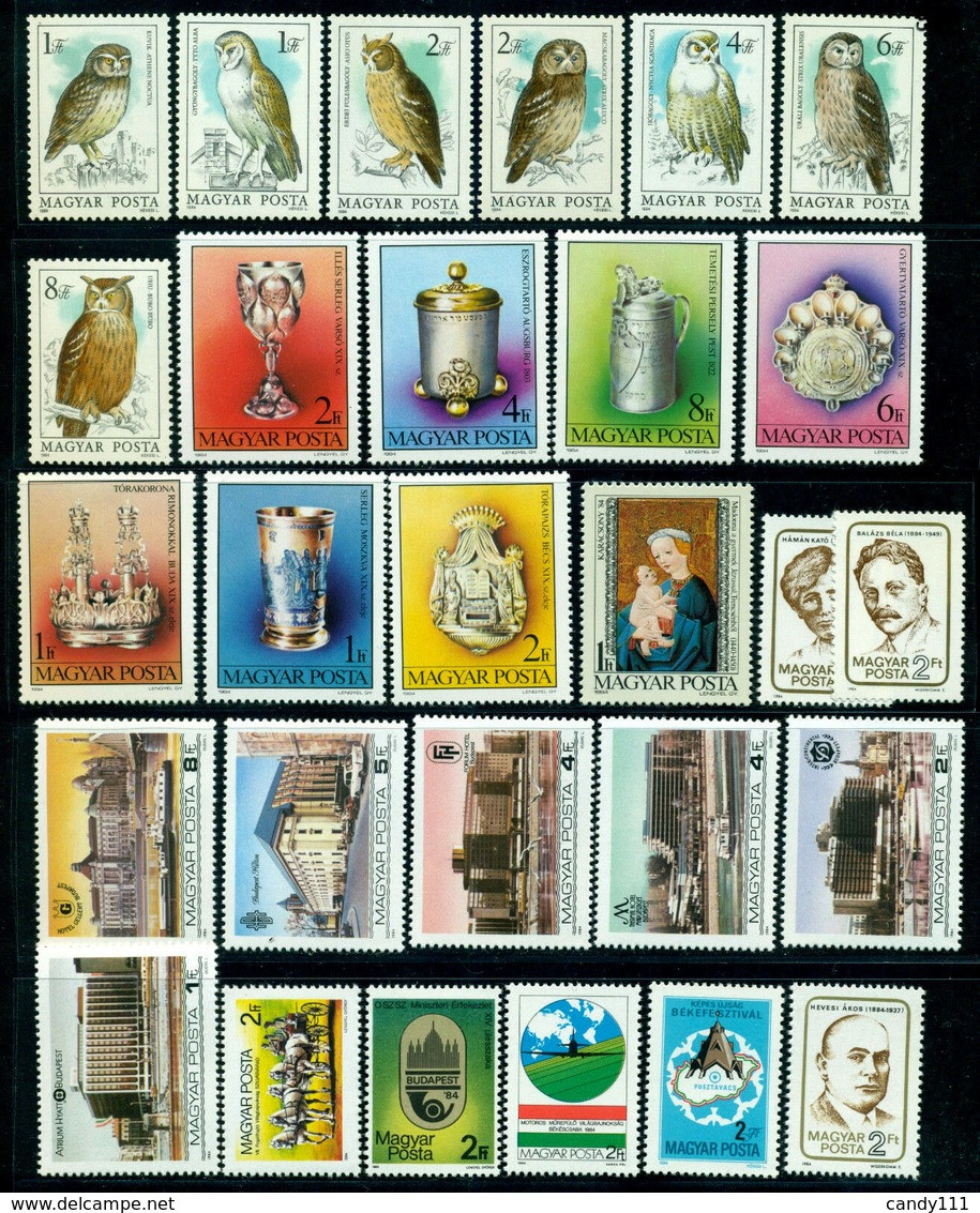 1984 Hungary,Ungarn,Hongrie,Ungheria,Complete/Year Set=59+1stamps+5s/s,CV$80,MNH - Full Years