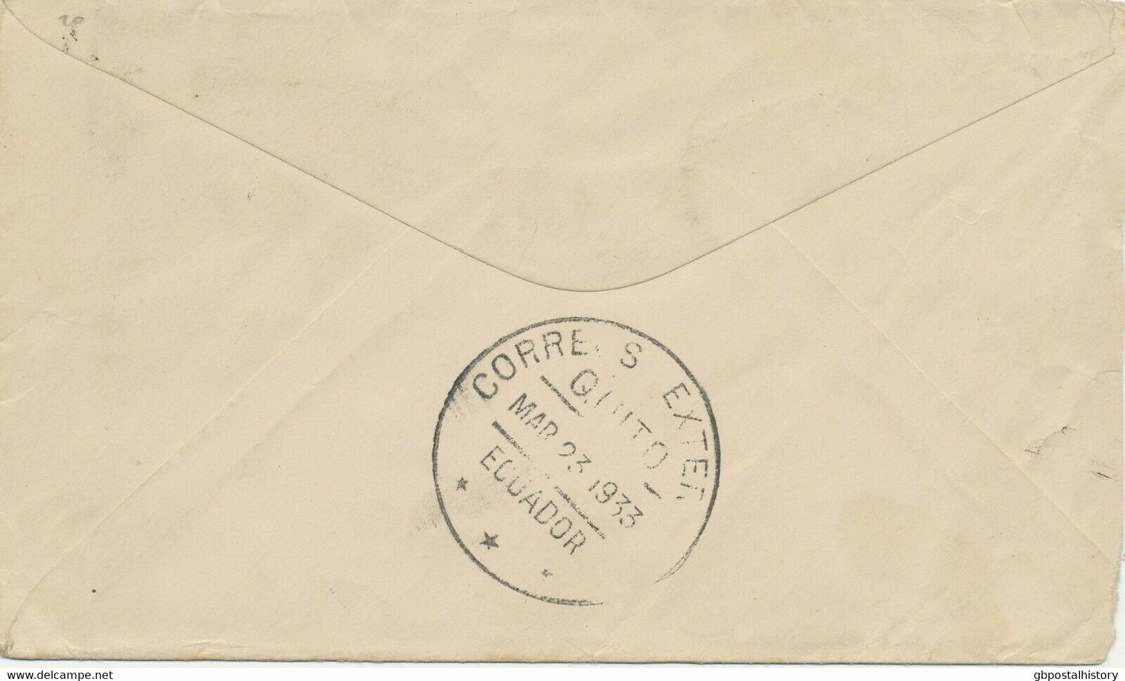 USA 1933 Int. MiF Frühe Pra.-Lupo-Bf Von "LINCOLN / NEBR." Nach QUITO, Ecuador - 1c. 1918-1940 Lettres