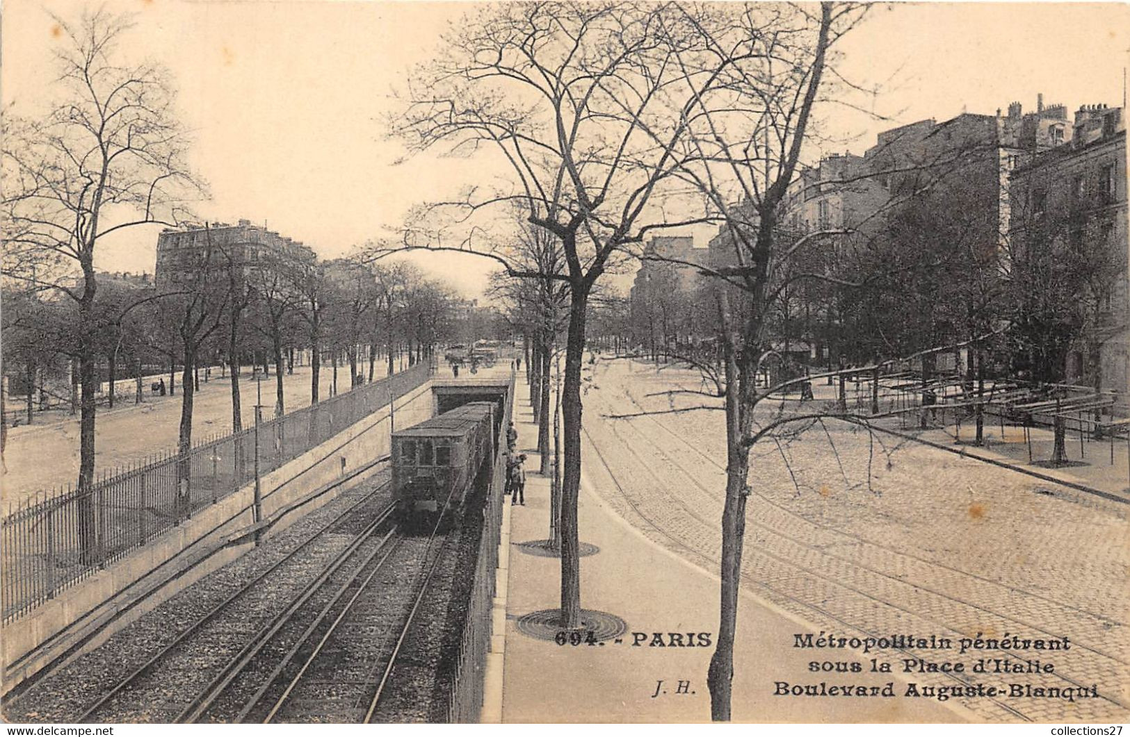 PARIS-75013- METROPOLITAIN PENETRANT SOUS LA PLACE D'ITALIE BLD AUGUSTE BLANQUI - Distretto: 13