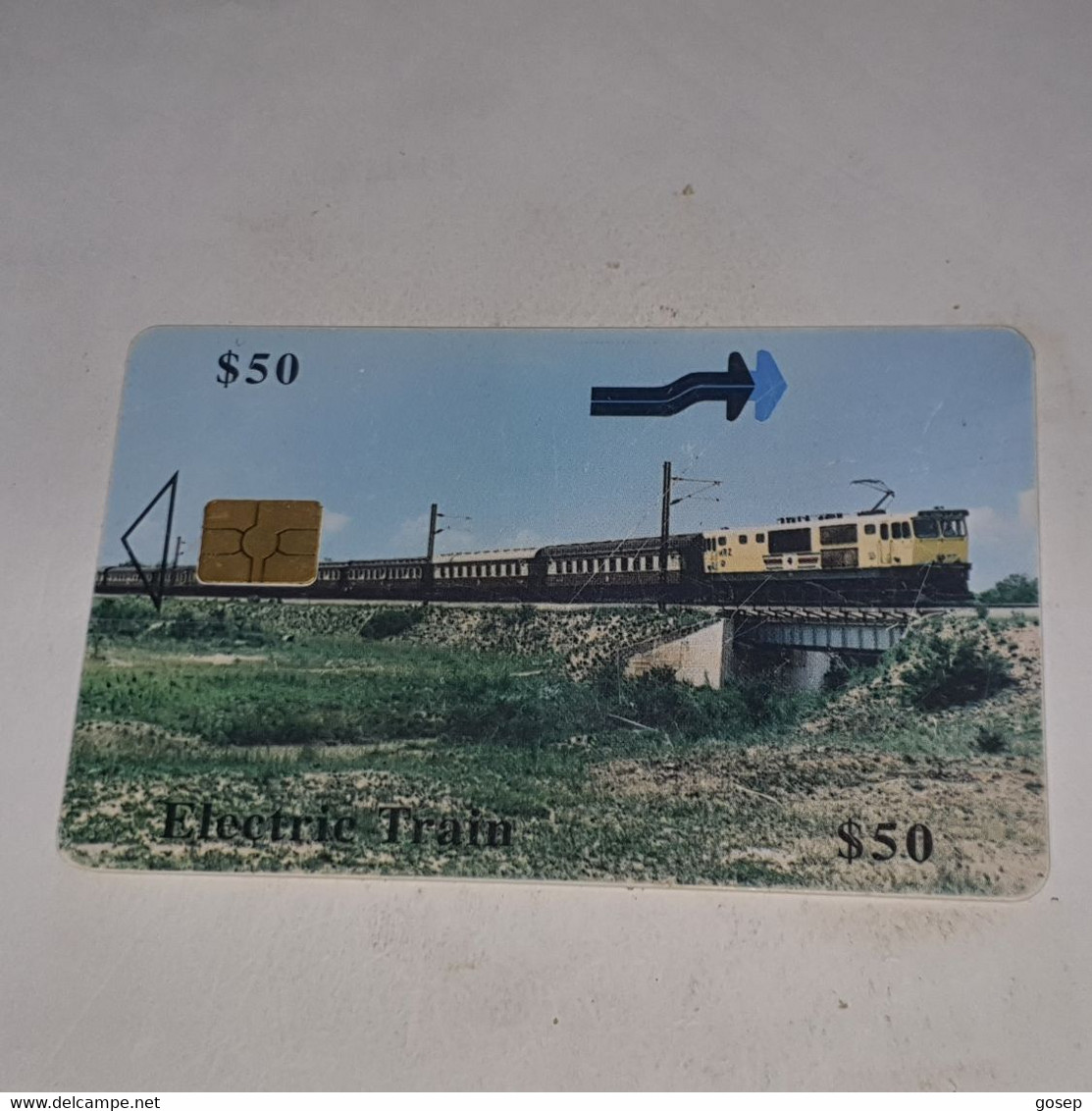 Zimbabwe-(ZIM-29)-electic Train-(57)-($50)-(1200-291863)-(12/00)used Card+1card Free - Simbabwe