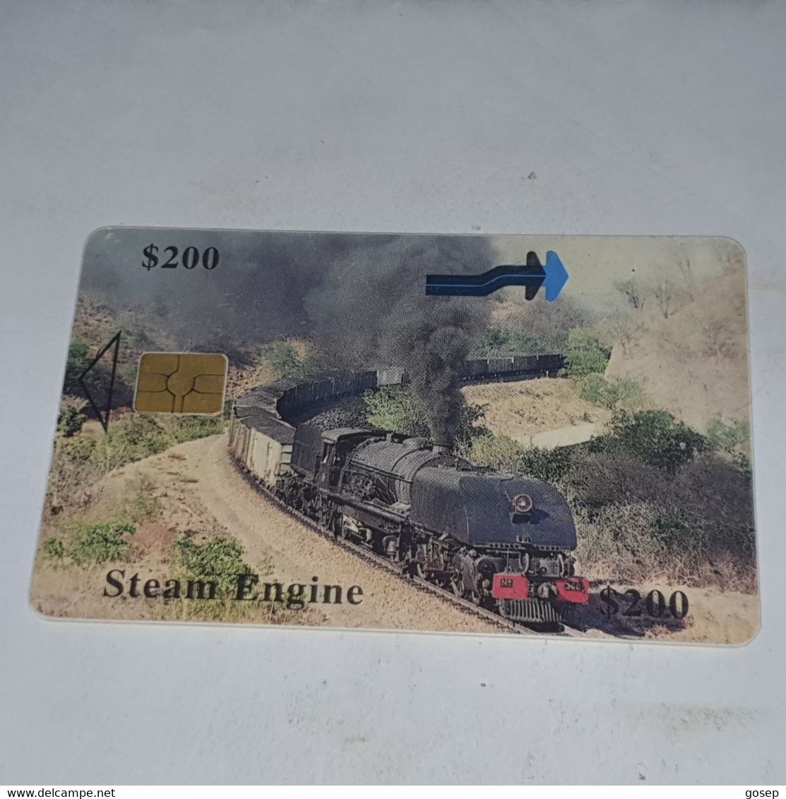 Zimbabwe-(ZIM-31)-steam Engine-(59)-($200)-(1300-014926)-(12/00)used Card+1card Free - Zimbabwe