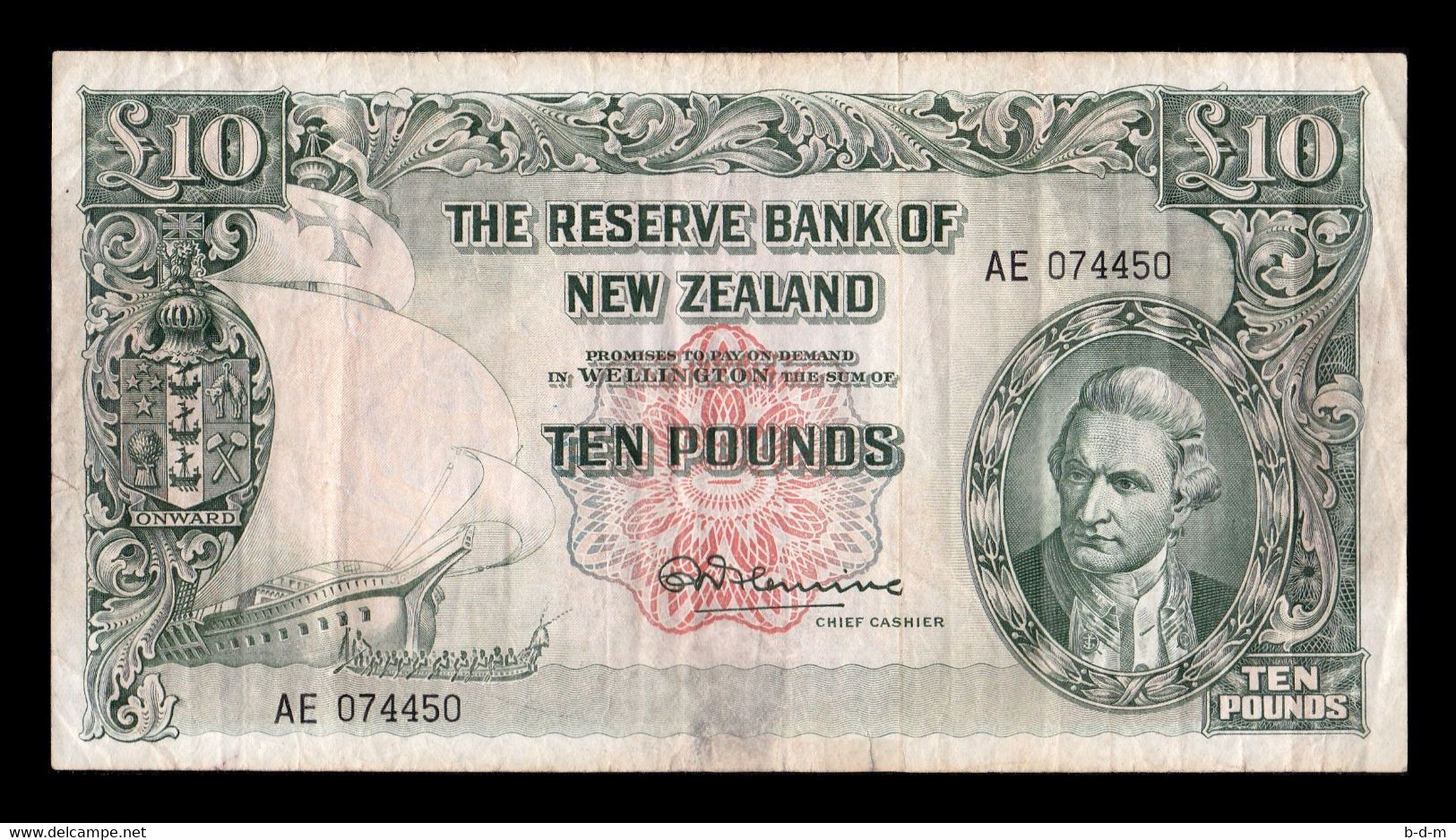 Nueva Zelanda New Zealand 10 Pounds 1967 Pick 161d BC F - New Zealand