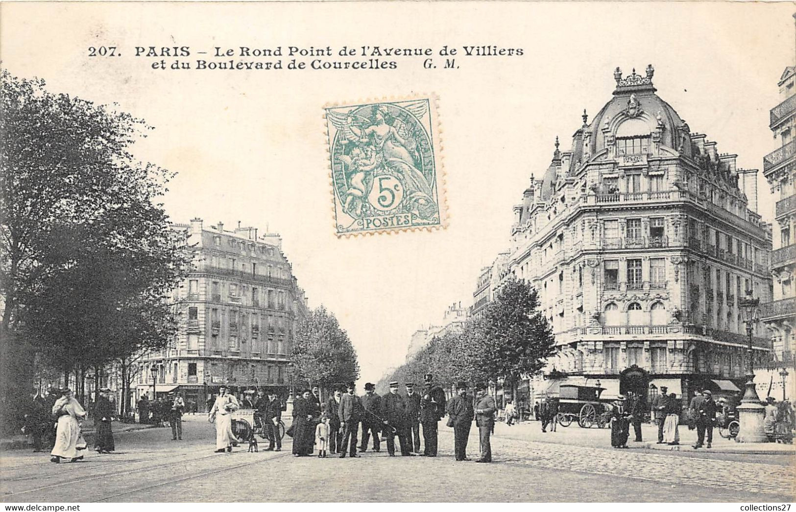 PARIS-75017- LE ROND POINT DE L'AVENUE DE VILLIERS ET DU BLD DE COURCELLES - Arrondissement: 17