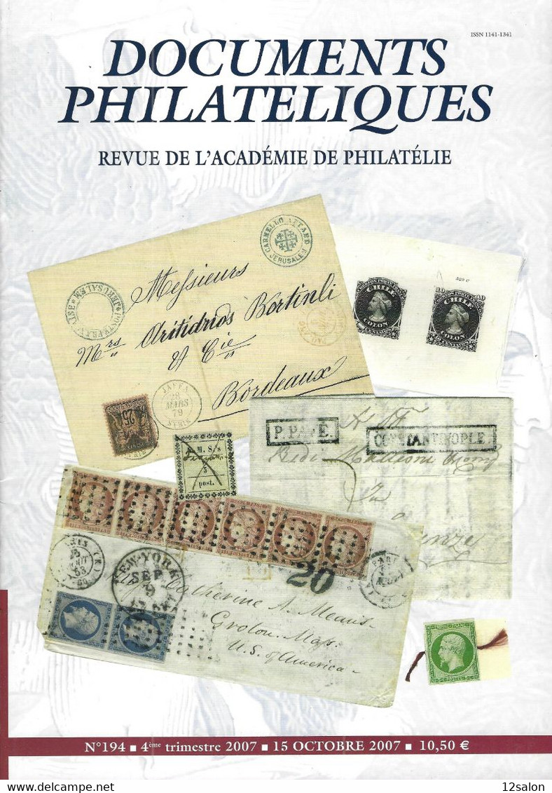 ACADEMIE DE PHILATELIE DOCUMENTS PHILATELIQUES  N° 194 + Sommaire - Otros & Sin Clasificación