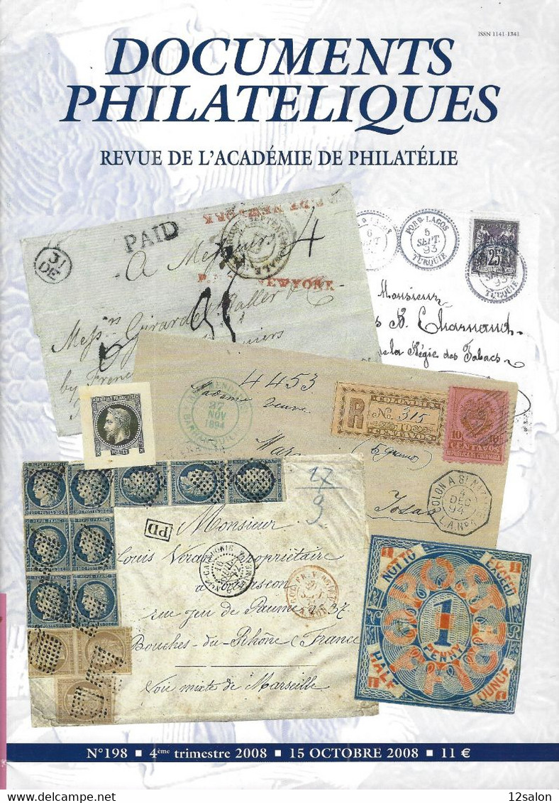 ACADEMIE DE PHILATELIE DOCUMENTS PHILATELIQUES  N° 198 + Sommaire - Other & Unclassified