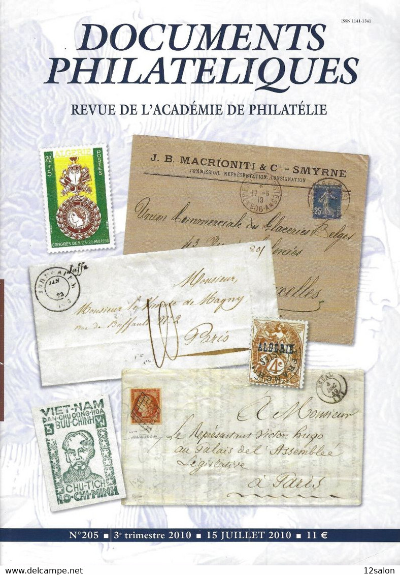 ACADEMIE DE PHILATELIE DOCUMENTS PHILATELIQUES  N° 205 + Sommaire - Autres & Non Classés