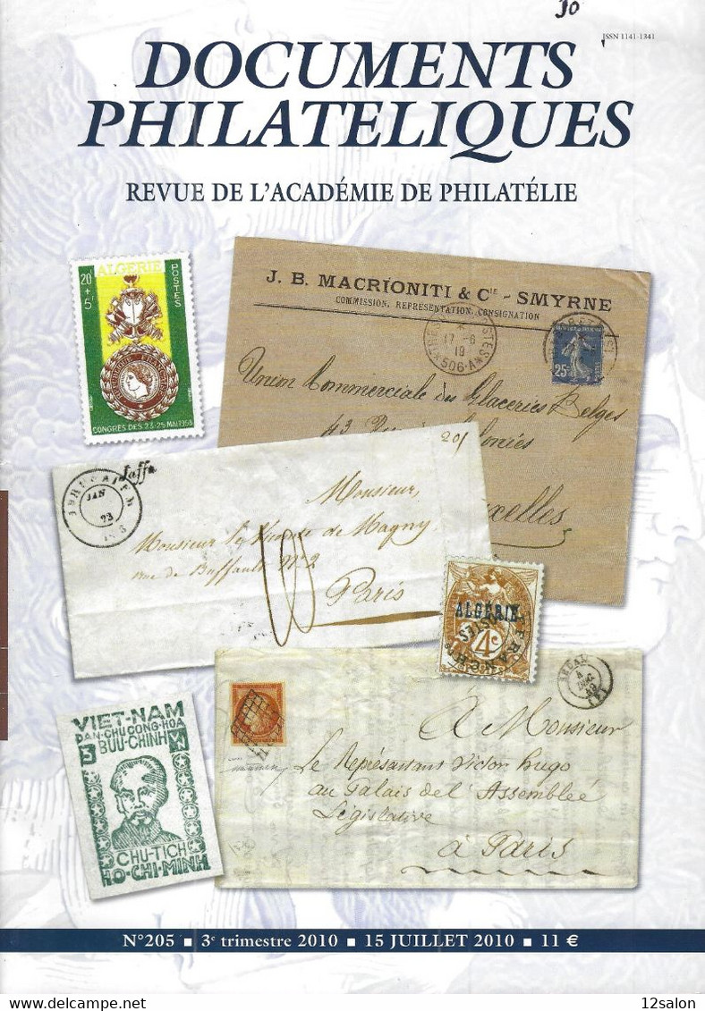 ACADEMIE DE PHILATELIE DOCUMENTS PHILATELIQUES  N° 205 + Sommaire - Autres & Non Classés