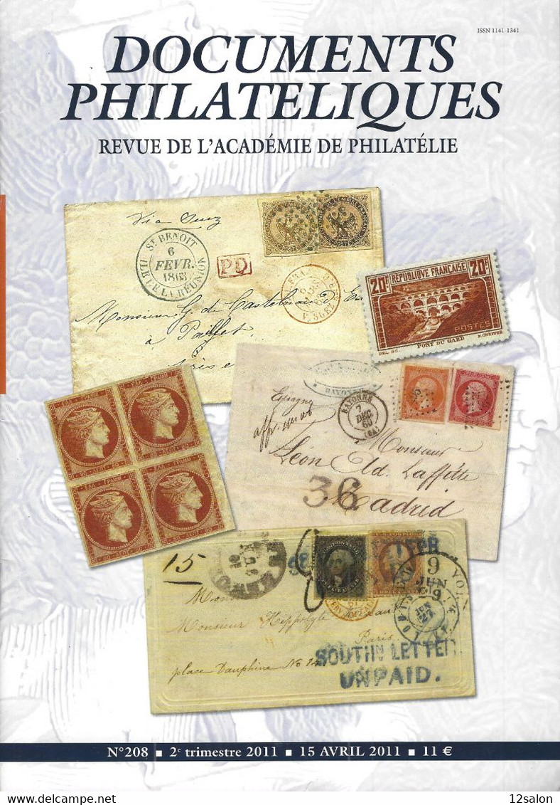 ACADEMIE DE PHILATELIE DOCUMENTS PHILATELIQUES  N° 208 + Sommaire - Other & Unclassified