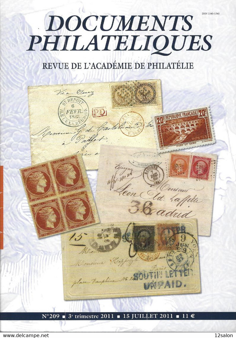 ACADEMIE DE PHILATELIE DOCUMENTS PHILATELIQUES  N° 209 + Sommaire - Altri & Non Classificati