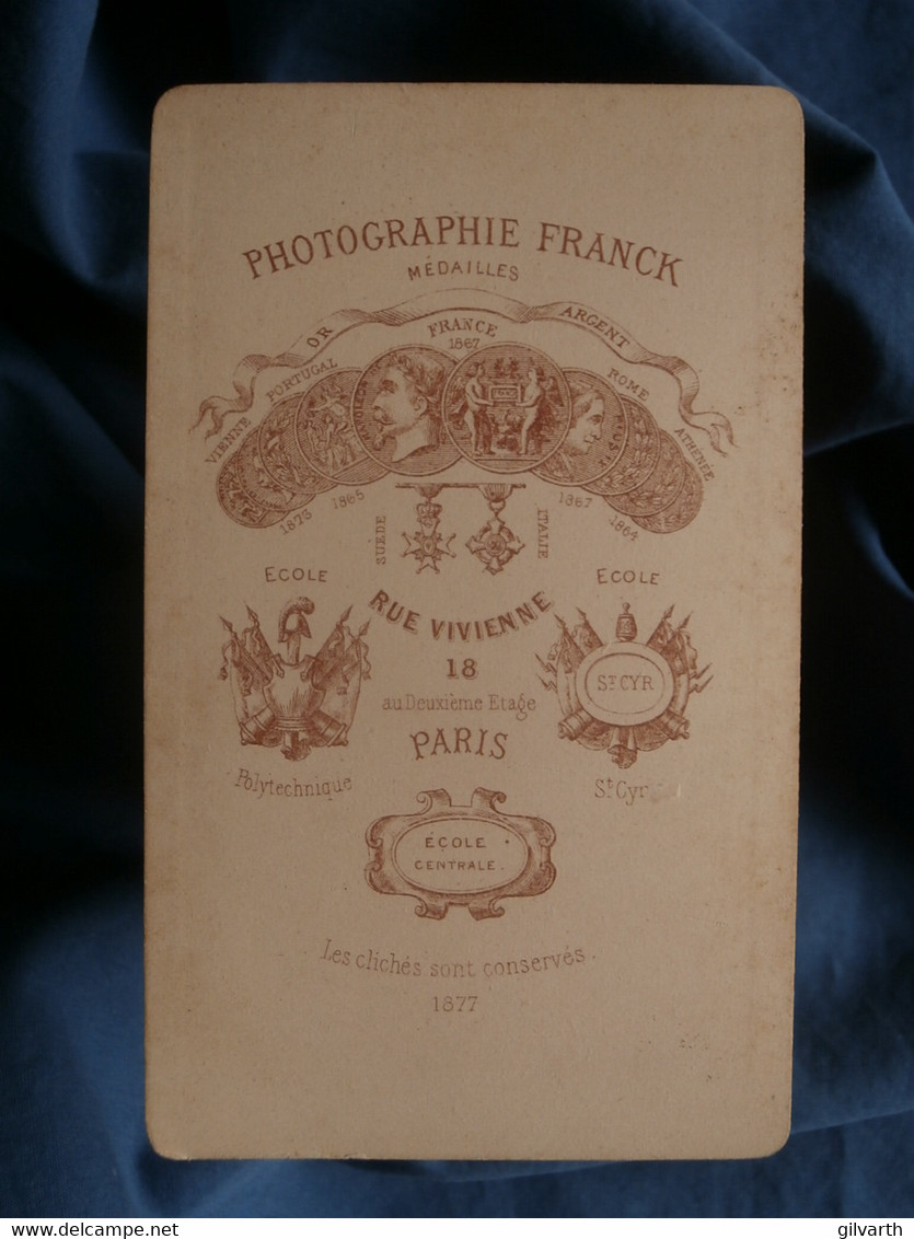 Photo CDV  Franck à Paris  Portrait Homme âgé élégant  Décorations  CA 1880 - L539G - Oud (voor 1900)