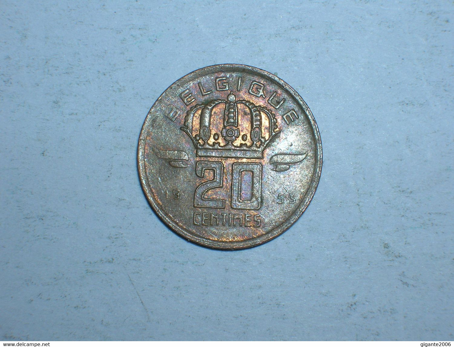 BELGICA 20 CENTIMOS 1953 FR (9712) - 20 Centimes