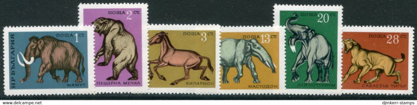 BULGARIA 1971 Prehistoric Animals MNH / **.  Michel 2088-93 - Unused Stamps
