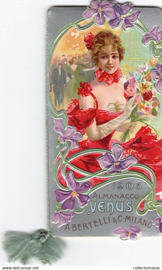 1 Carnet Booklet PARFUM A. Bertilli Calendrier  1905   Almanacco Venus Art Nouveau ZAMPERI Mariani Tamagno - Formato Piccolo : 1901-20