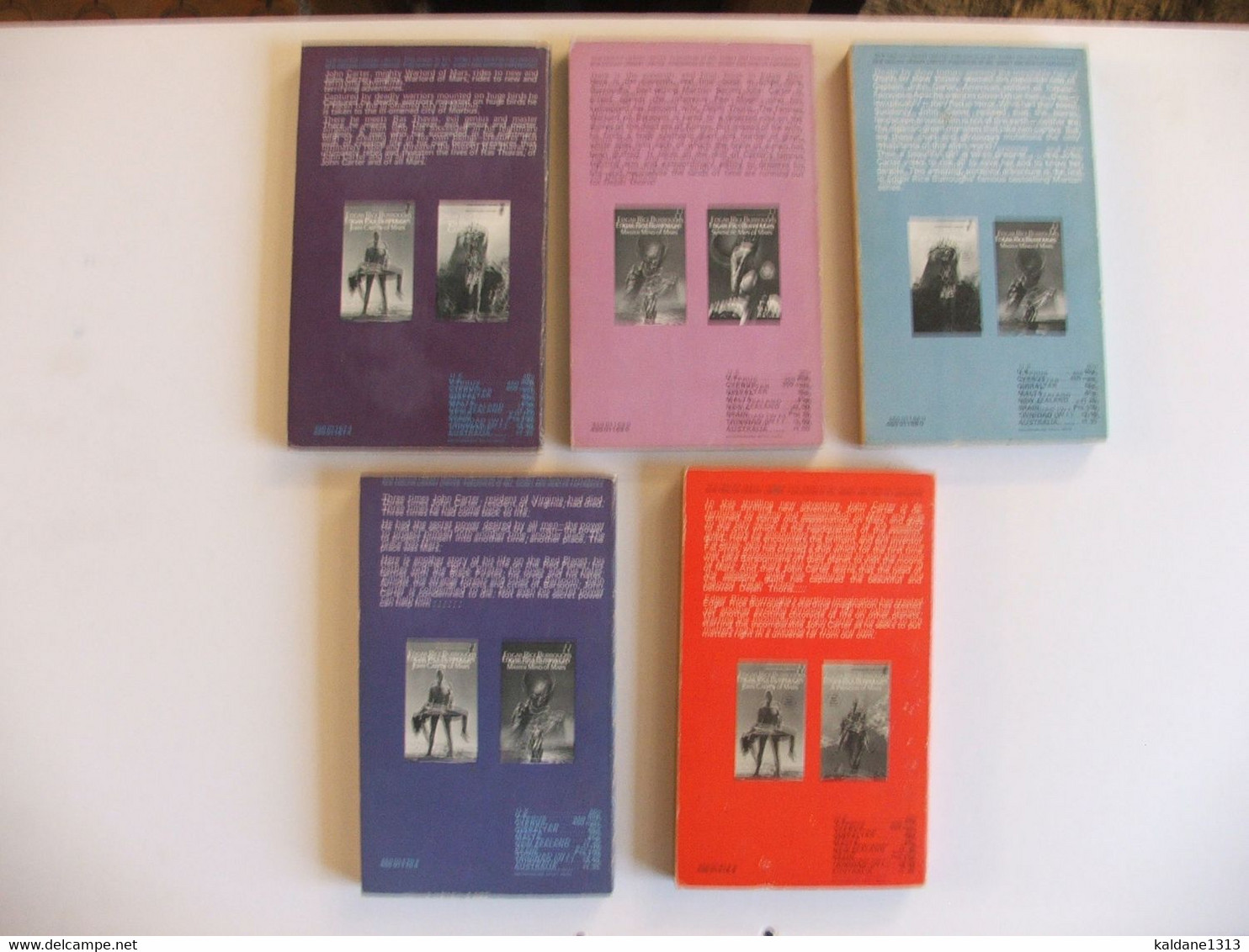 5 Livres Cycle John Carter En Anglais Edgar Rice Burroughs - Other & Unclassified