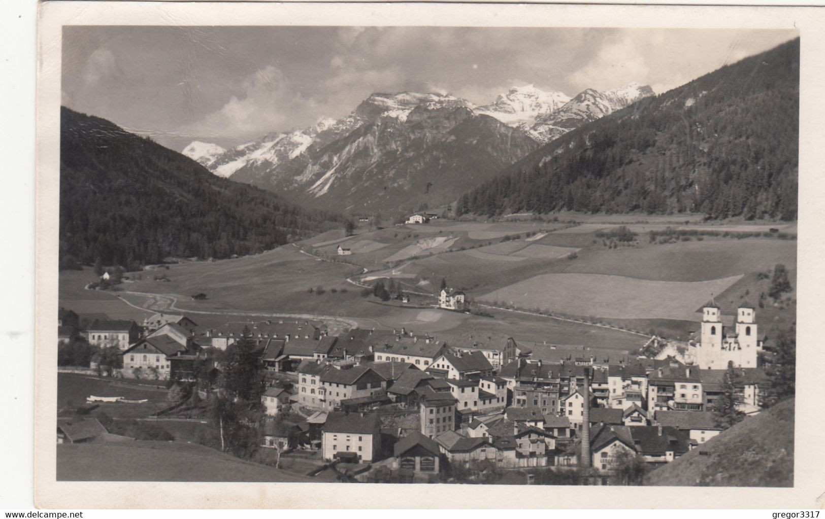 1599) STEINACH Am BRENNER Gegen Das GSCHNITZTAL - Tirol - 1934 HÄUSER - SCHLOT U. KIRCHE Detail ALT ! - Steinach Am Brenner