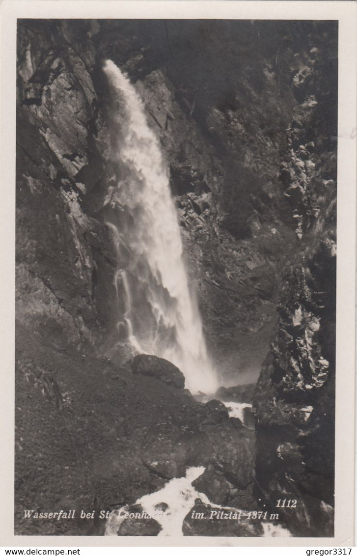 1606) Wasserfall Bei ST. LEONHARD Im PITZTAL - Alt !! - Pitztal