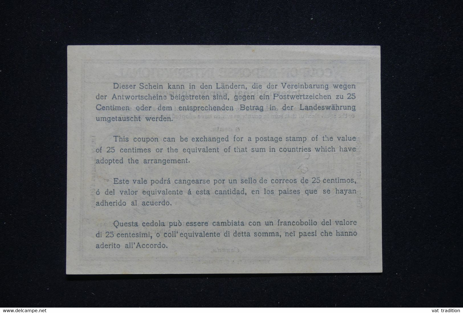 CANADA - Coupon Réponse International En 1920 - L 93091 - Cartas & Documentos