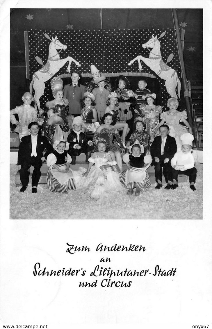 Carte Postale Photo Schneider's Liliputaner Stadt Und Circus-Zircus BERLIN- SPECTACLE-THEATRE-ARTISTE-COMEDIEN-LUTIN - Cirque