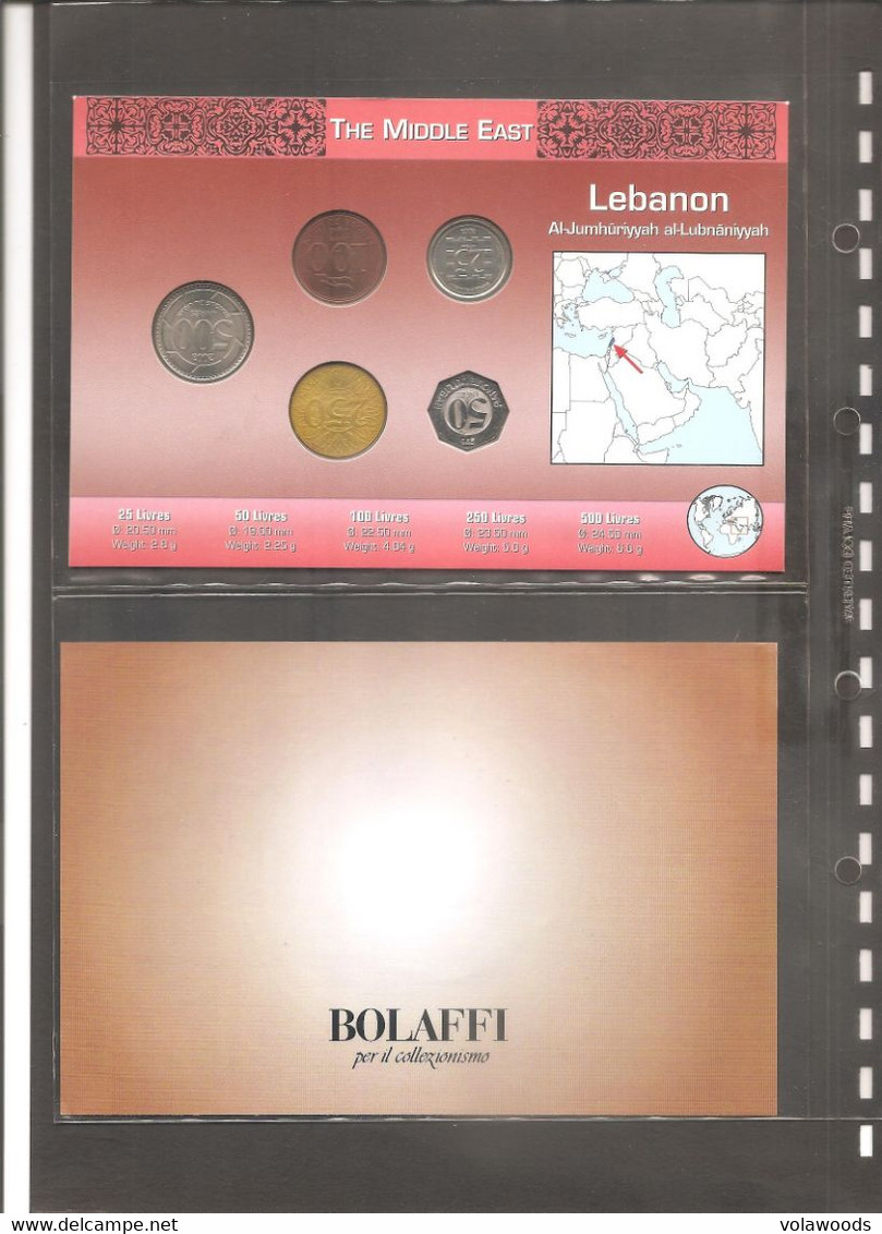 Libano - Folder Bolaffi "Monete Dal Mondo" FdS Con Serie Completa: Repubblica Terza Serie - Km36/km40 - Lebanon