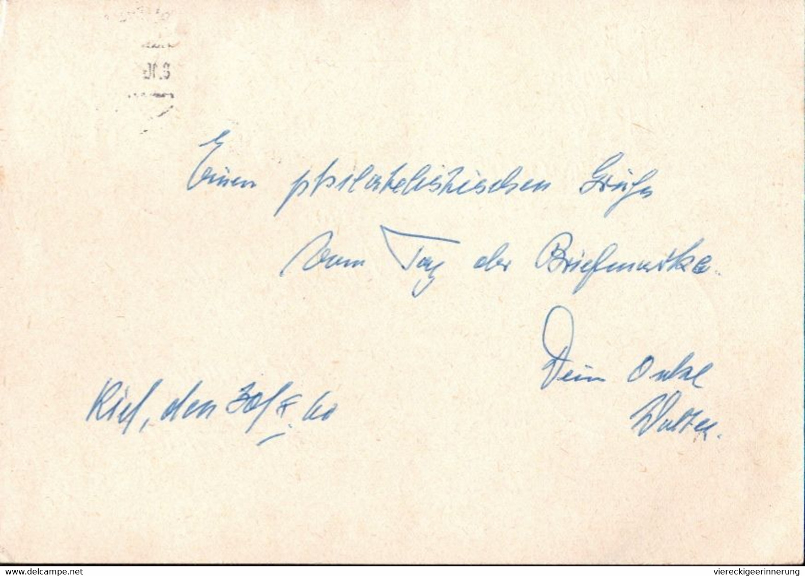 ! Postkarte 30.10.1960 Tag Der Briefmarke , Kiel - Storia Postale