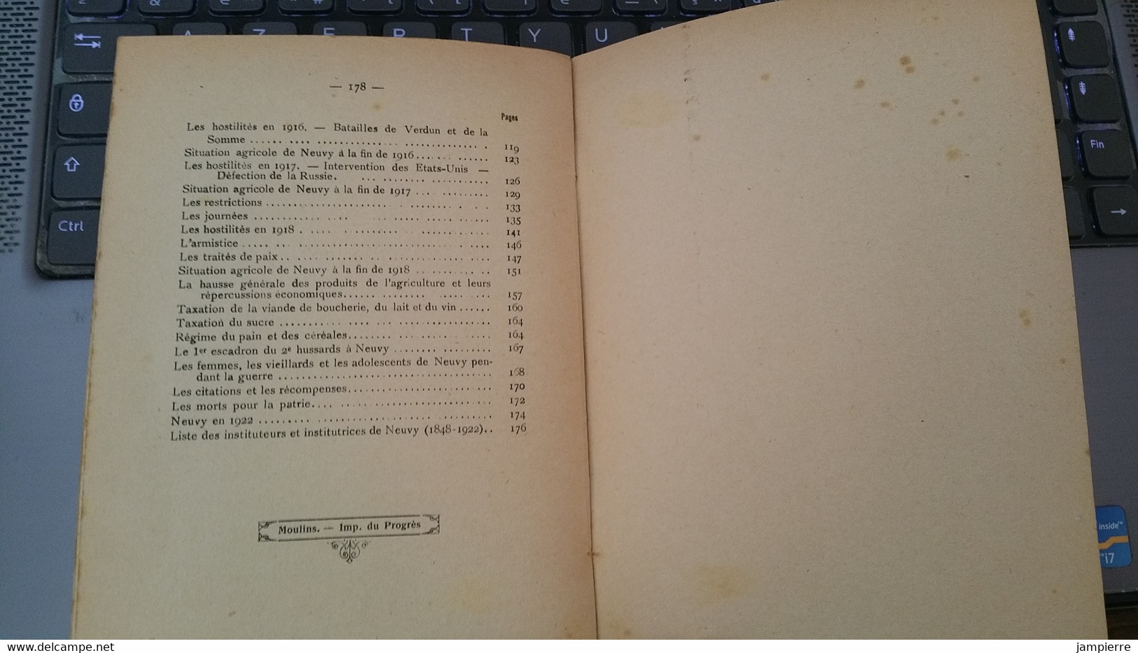 Neuvy (03, Allier) - Histoire De Neuvy Et De Ses Gentilhommières, Neuvy Pendant La Guerre - Chardeville - 1924 - Rare - Bourbonnais