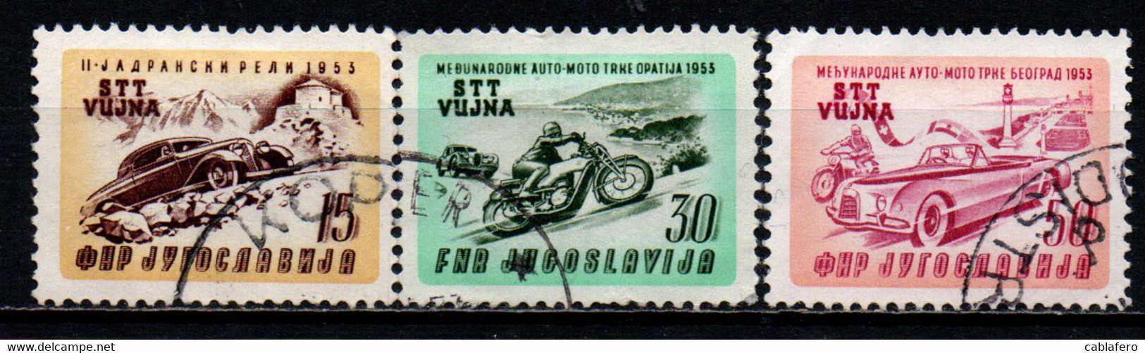 TRIESTE - ZONA B - 1953 - CORSE INTERNAZIONALI AUTOMOBILISTICHE - USATI - Used