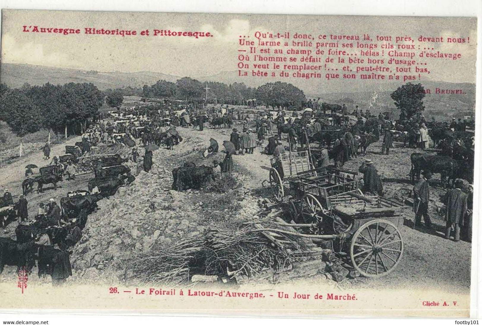 CPA   LATOUR - D'AUVERGNE  Le Foirail  ,un Jour De Marché  N° 26 - Sonstige & Ohne Zuordnung