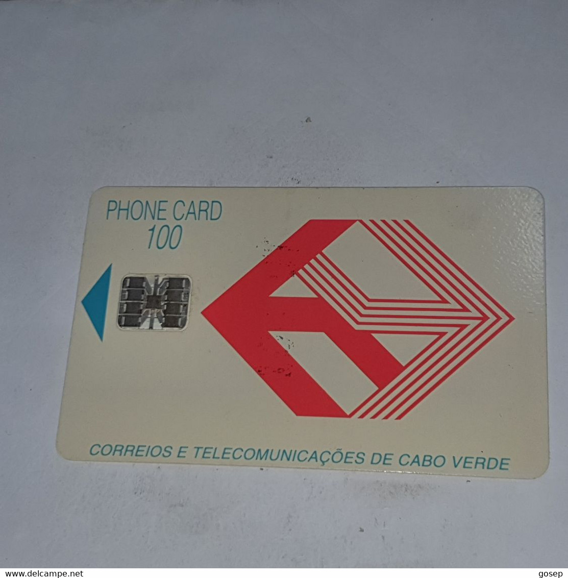 Cape Verde-(CPV-07)-red Logo-(2)-(100units)-(C3C043341)-used+1 Card Prepiad - Cap Vert