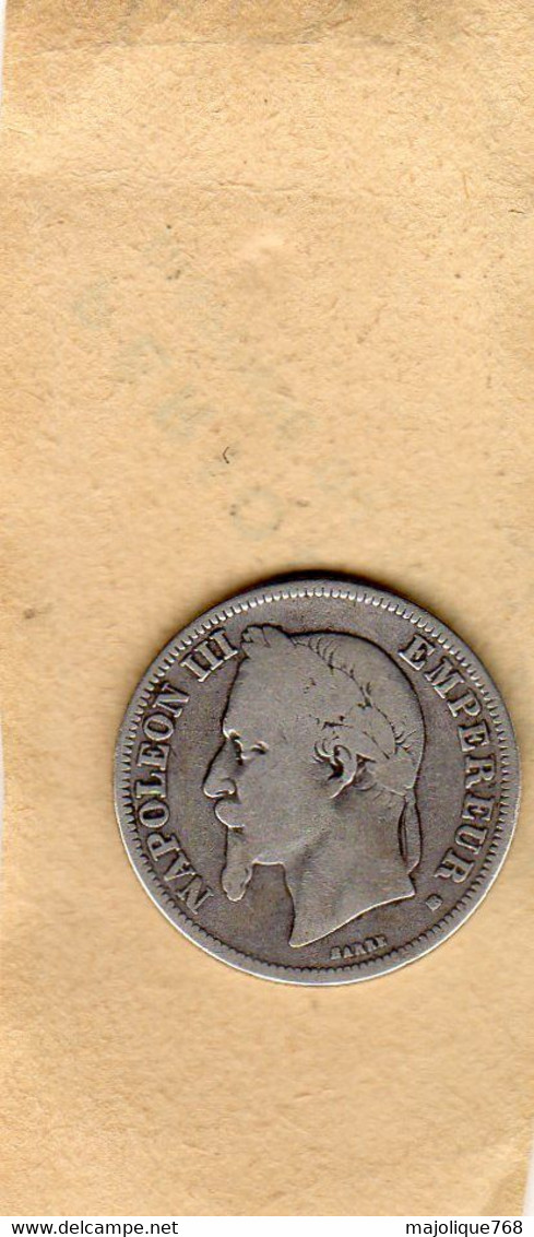 Monnaies Française - Second Empire, 2 Francs Napoléon III Tête Laurée 1868 Strasbourg  En TB - 2 Francs