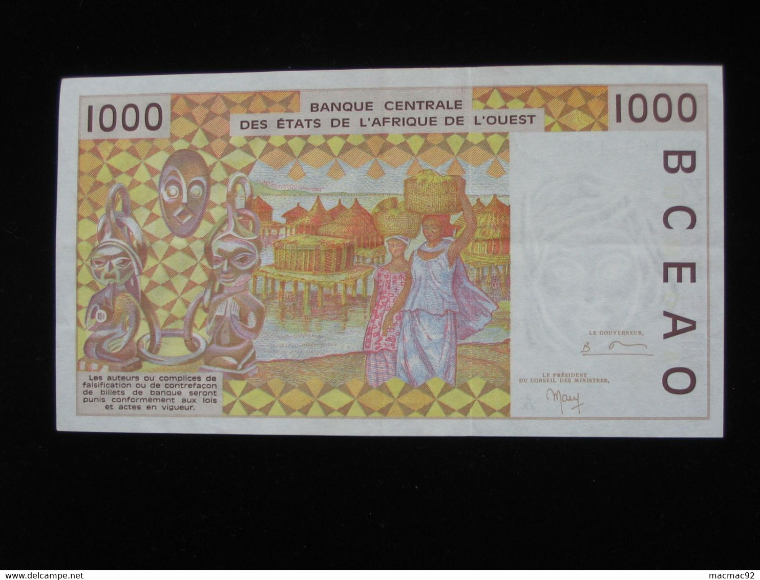 COTE D'IVOIRE - 1000 Francs 1999 A - Banque Centrale Des Etats De L'Afrique De L'Ouest  **** EN ACHAT IMMEDIAT **** - Ivoorkust