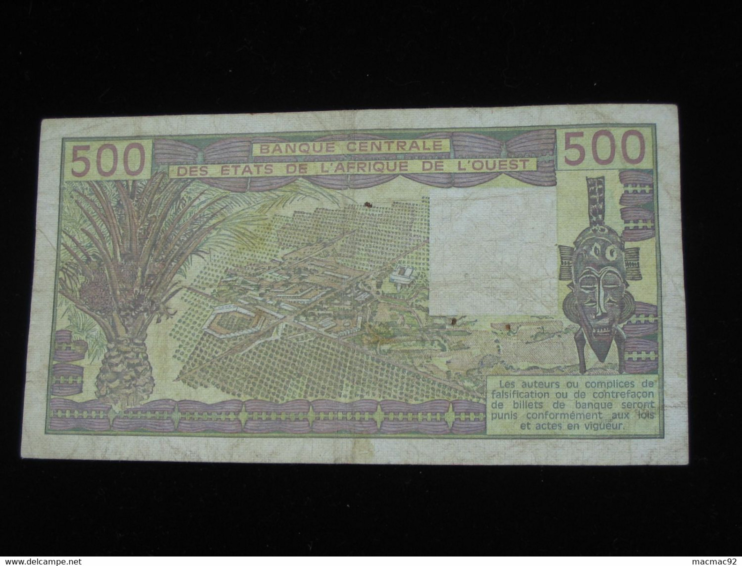 SENEGAL - 500 Francs 1984 K - Banque Centrale Des Etats De L'Afrique De L'Ouest  **** EN ACHAT IMMEDIAT **** - Senegal