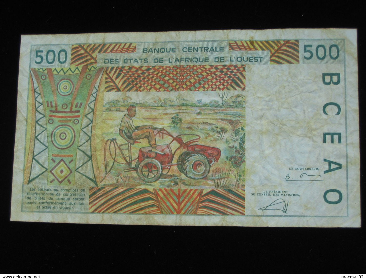 SENEGAL - 500 Francs 2002-2003 K - Banque Centrale Des Etats De L'Afrique De L'Ouest  **** EN ACHAT IMMEDIAT **** - Sénégal