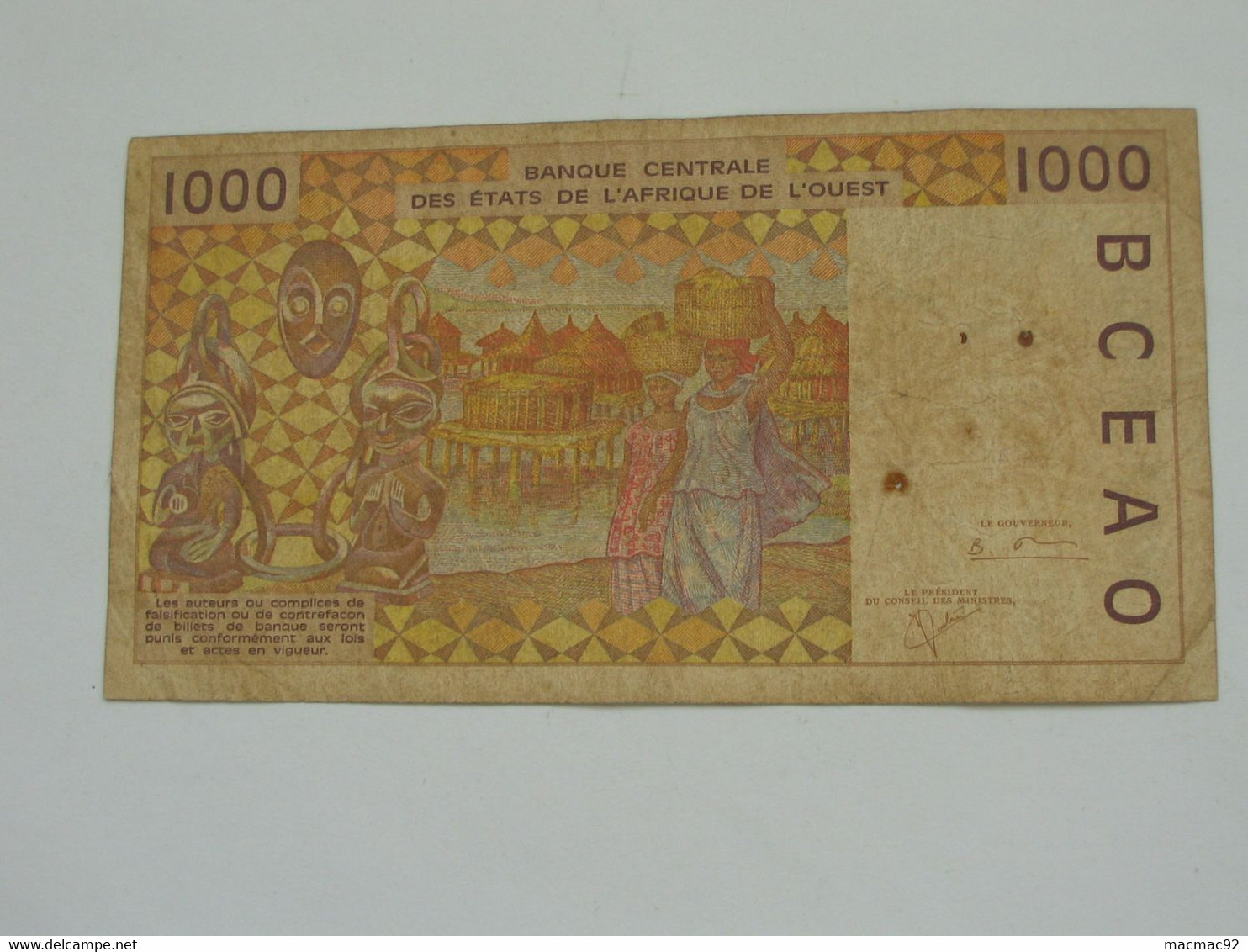 SENEGAL - 1000 Francs 2000-2001 K - Banque Centrale Des Etats De L'Afrique De L'Ouest  **** EN ACHAT IMMEDIAT **** - Senegal