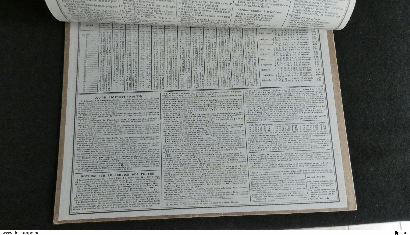 Almanach Des Postes Et Télégraphes 1919 - Etape Officier Goûtant La Soupe  - Bon état Complet- Calendrier - Tamaño Grande : 1901-20