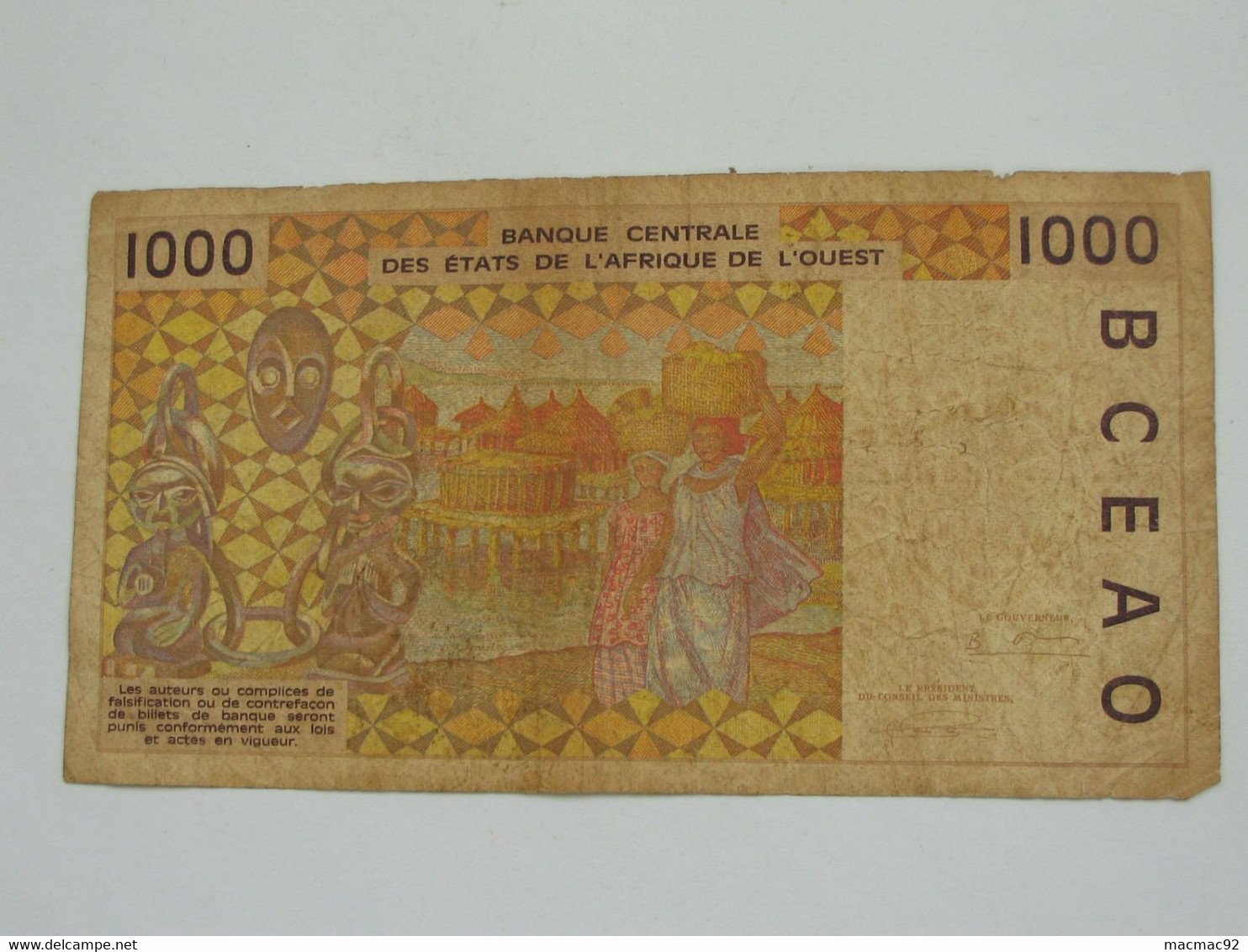 SENEGAL - 1000 Francs 1994 K - Banque Centrale Des Etats De L'Afrique De L'Ouest  **** EN ACHAT IMMEDIAT **** - Senegal