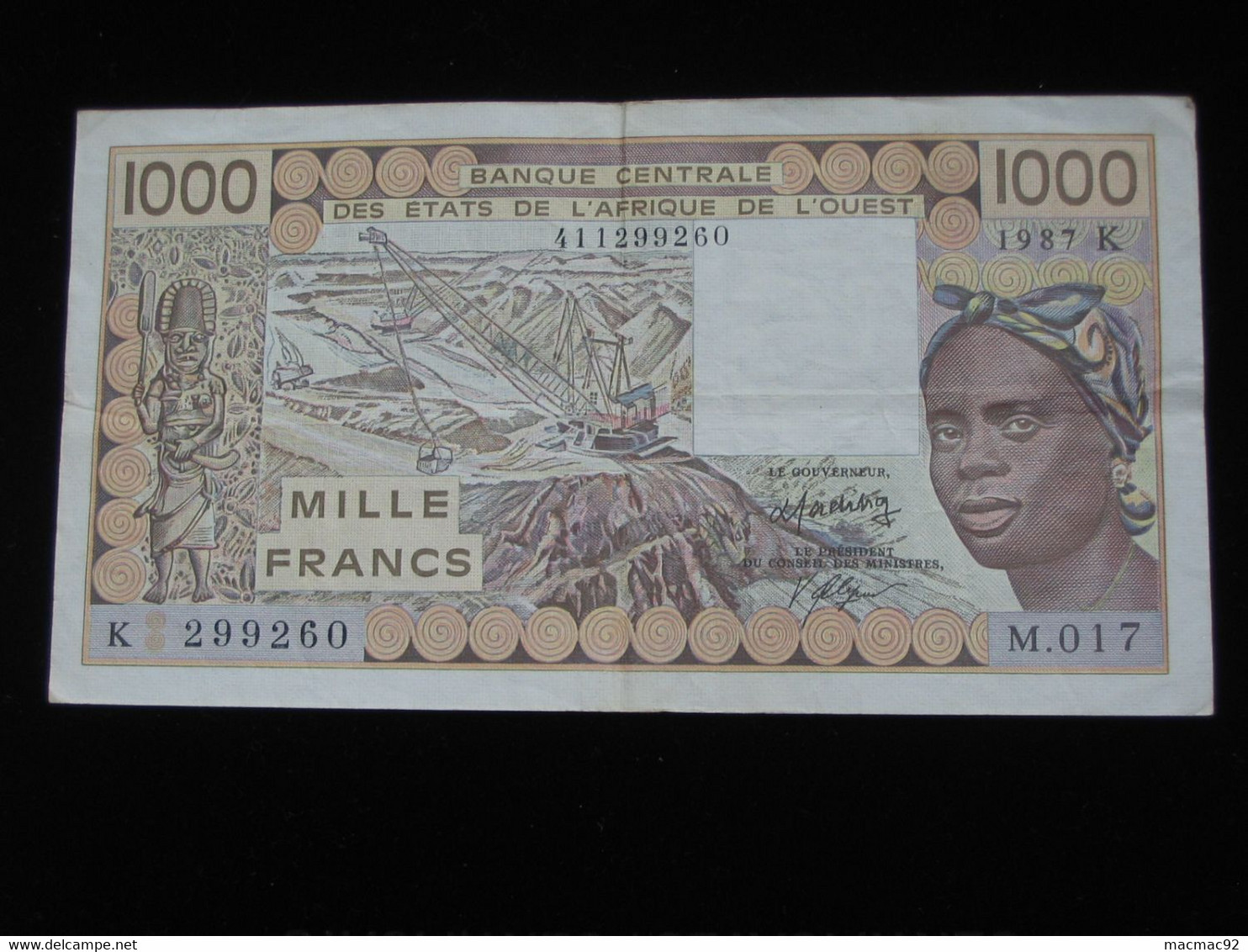 SENEGAL - 1000 Francs 1987 K - Banque Centrale Des Etats De L'Afrique De L'Ouest  **** EN ACHAT IMMEDIAT **** - Sénégal