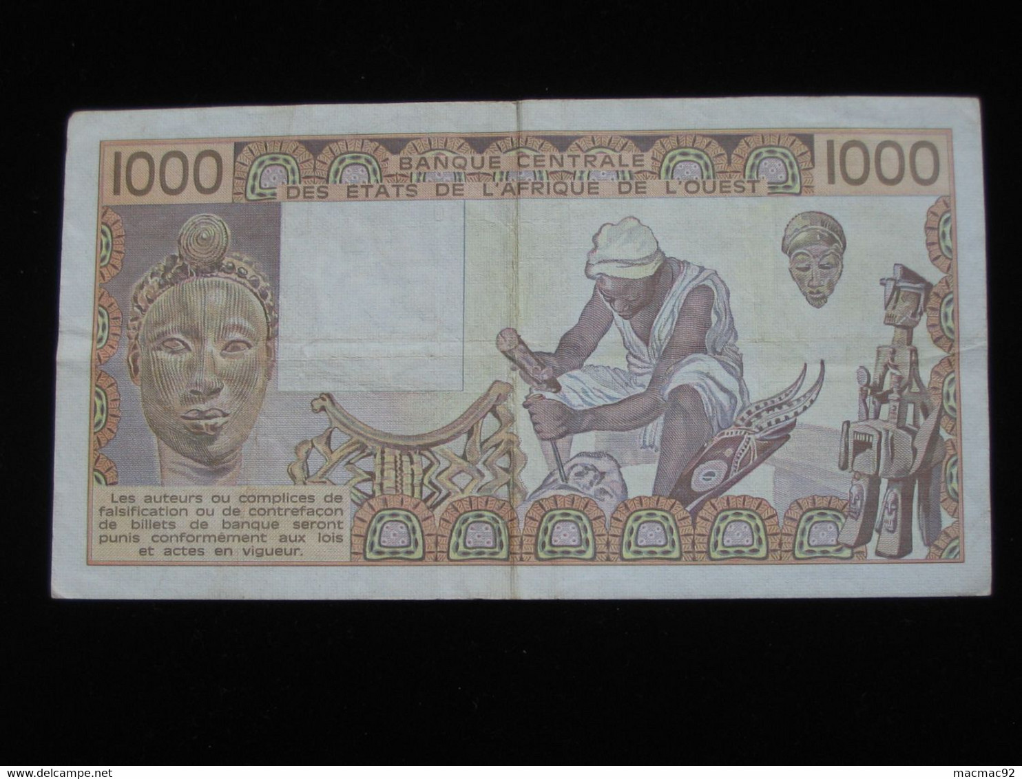 SENEGAL - 1000 Francs 1987 K - Banque Centrale Des Etats De L'Afrique De L'Ouest  **** EN ACHAT IMMEDIAT **** - Sénégal