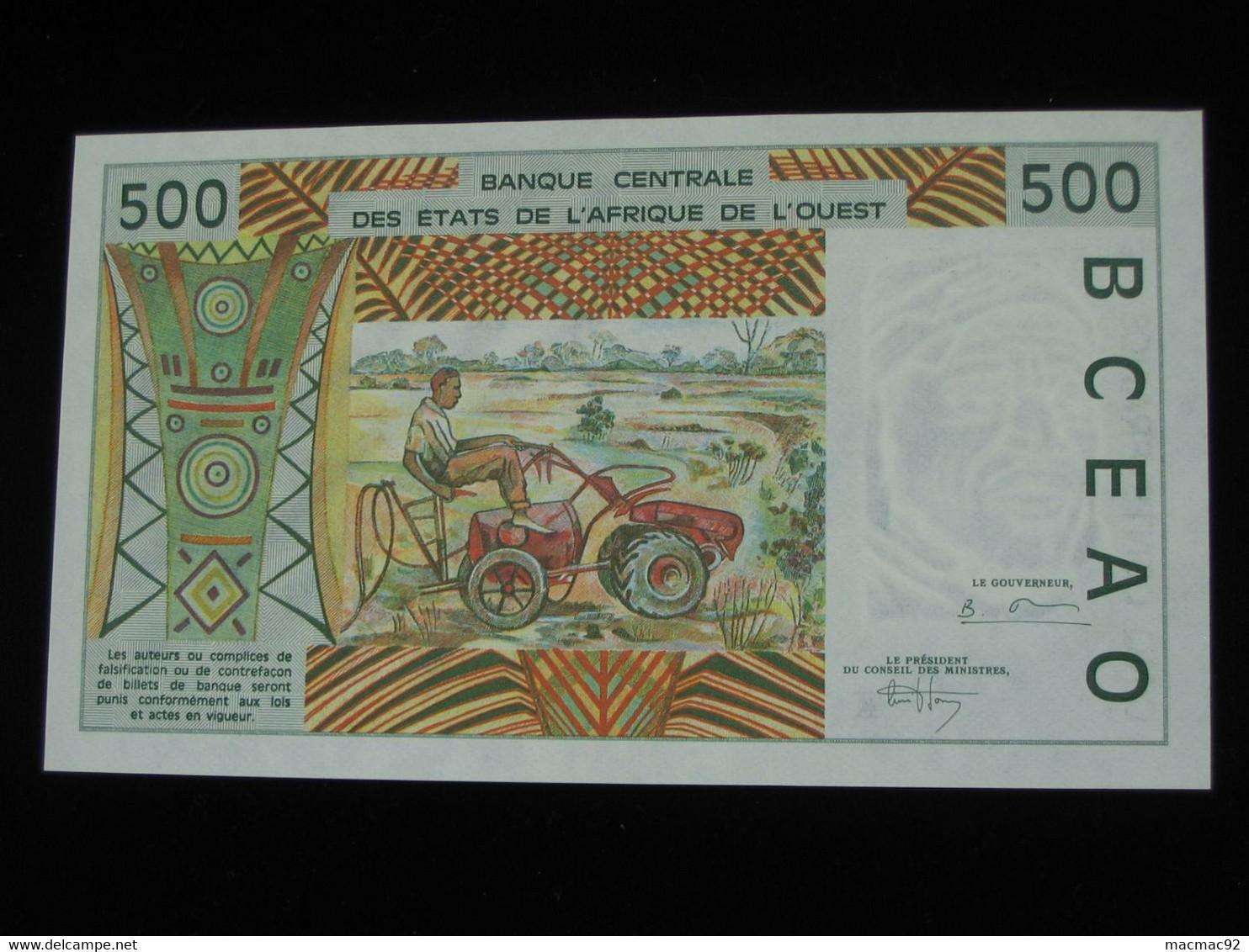 SENEGAL - 500 Francs 1994-1995 K - Banque Centrale Des Etats De L'Afrique De L'Ouest  **** EN ACHAT IMMEDIAT **** - Senegal