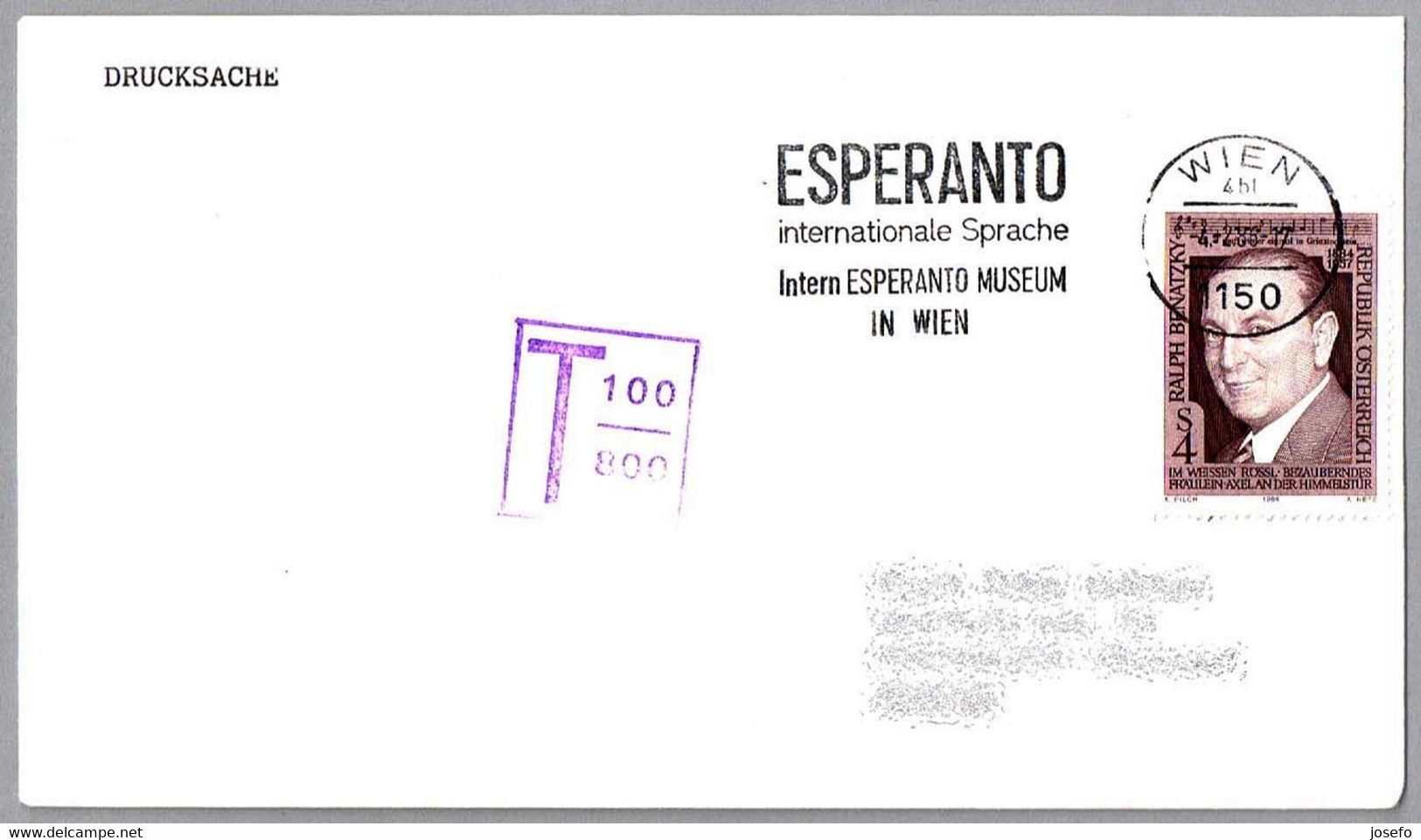 ESEPRANTO - LENGUA INTERNACIONAL - MUSEO DEL ESPERANTO DE WIEN. Wien 1986 - Esperanto