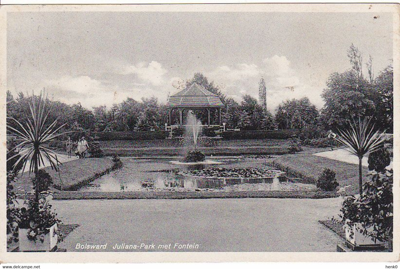 Bolsward Julianapark Met Fontein M1913 - Bolsward