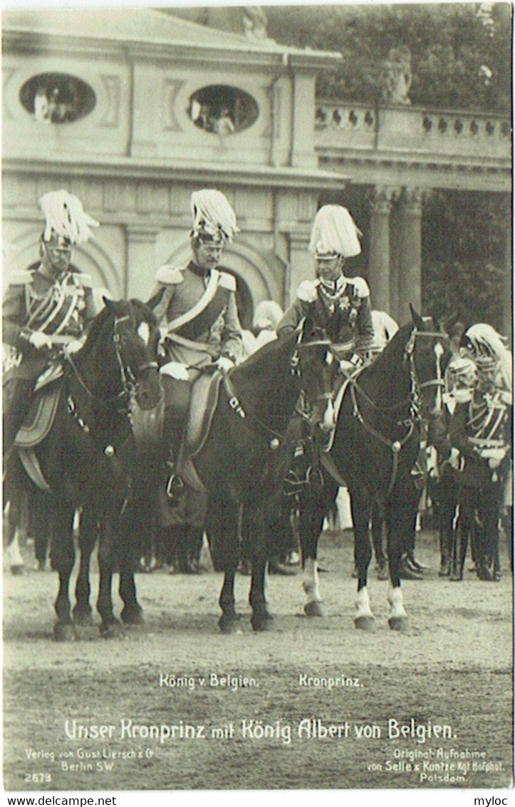 Unser Kronprinz Mit König Albert Von Belgien. - Familias Reales