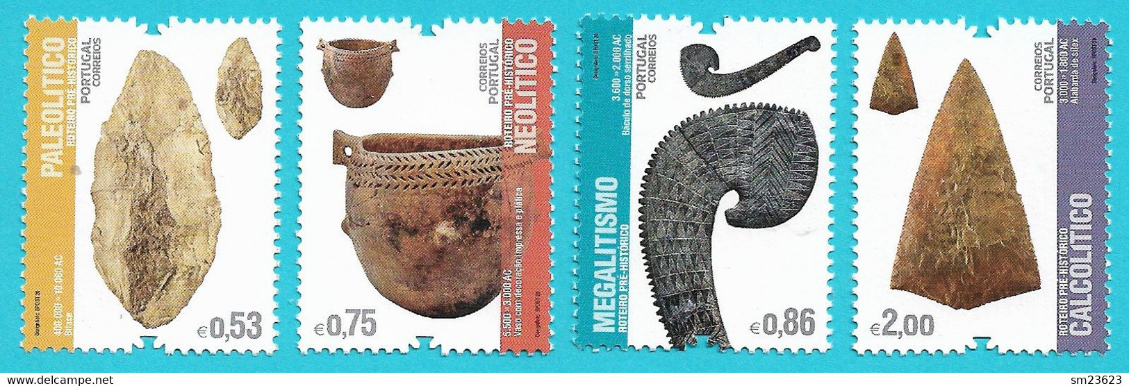 Portugal   2020  Mi.Nr. 4646 / 4649 , Roteiro Prè-Històrico - Archäologie - Postfrisch / MNH / (**) - Neufs