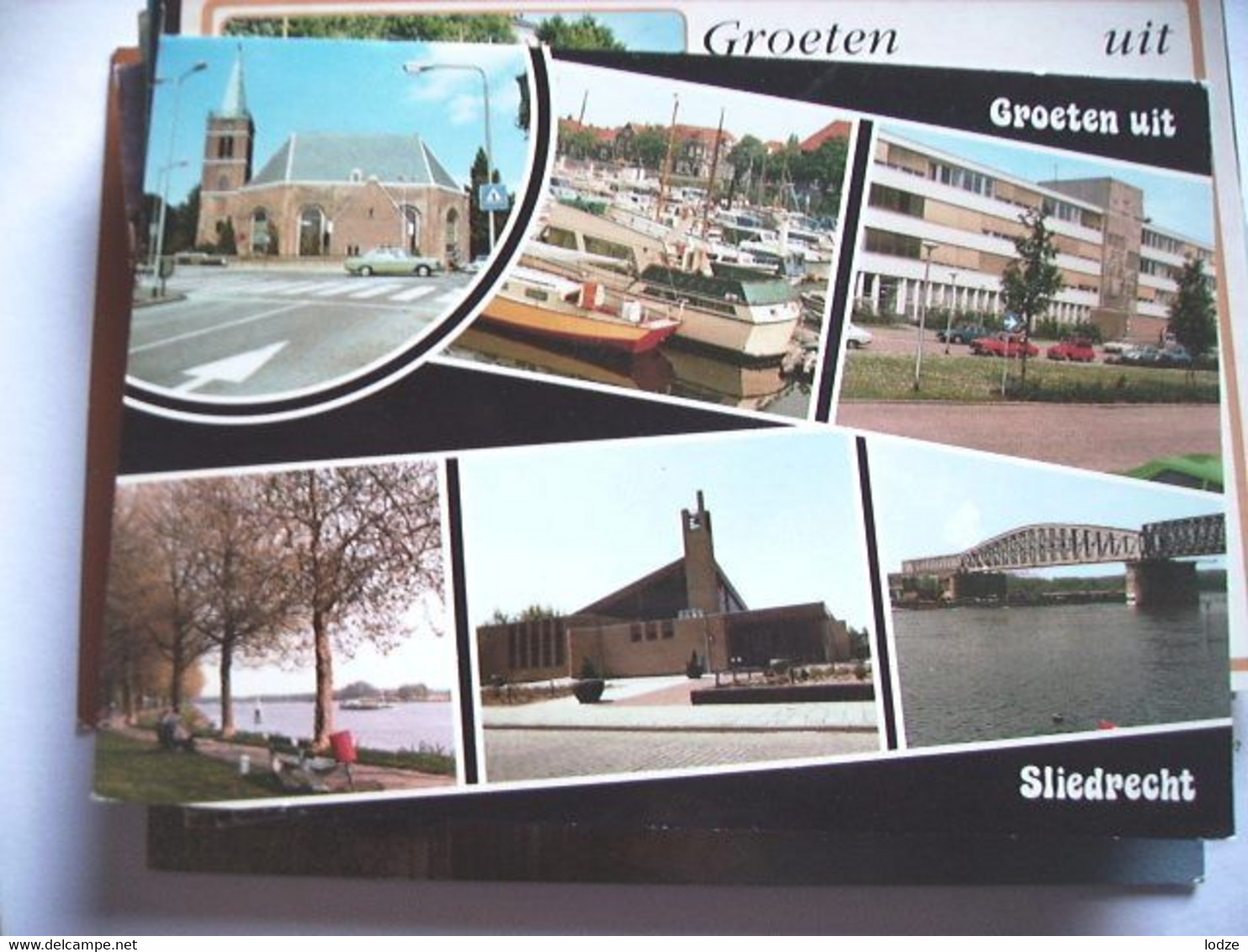 Nederland Holland Pays Bas Sliedrecht Met Kerk, Brug En Haven - Sliedrecht