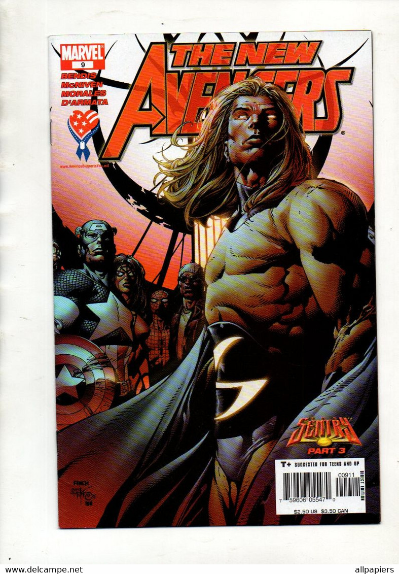 Comics V.O The New Avengers N°9 édition Marvel De Septembre 2005 - Otros & Sin Clasificación