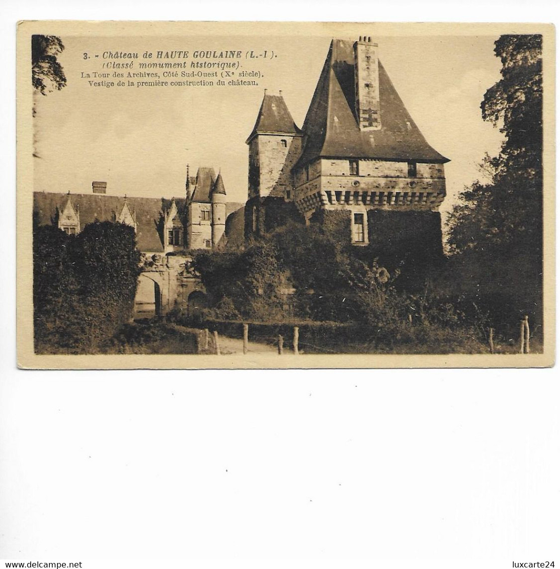 CHATEAU DE HAUTE GOULAINE. LA TOUR DES ARCHIVES..... - Haute-Goulaine